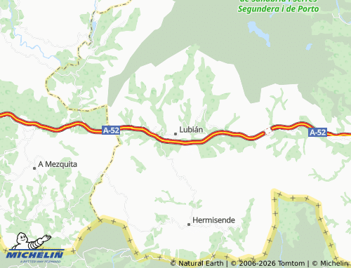 MICHELIN Lubián map - ViaMichelin