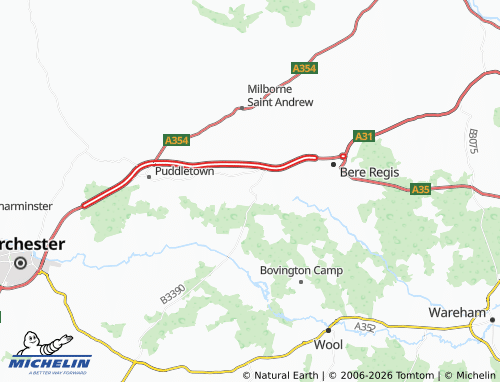 MICHELIN Affpuddle map - ViaMichelin