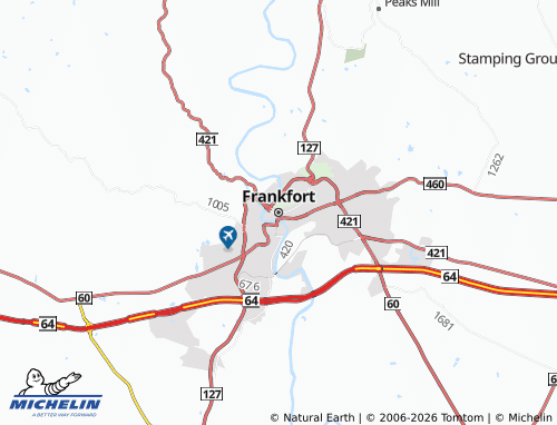 Kaart MICHELIN Frankfort - ViaMichelin