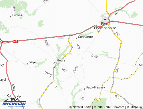 Mapa MICHELIN Ognes - ViaMichelin