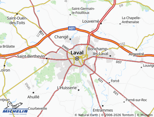 MICHELIN Laval map - ViaMichelin