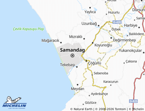 MICHELIN-Landkarte Samandag - ViaMichelin