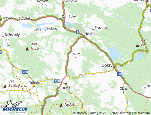 Carte MICHELIN Chlum - ViaMichelin