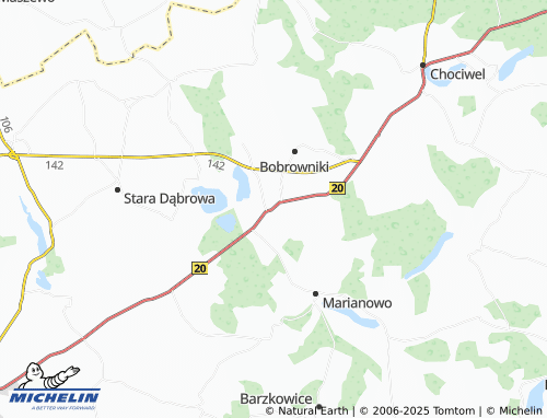 MICHELIN Dzwonowo map - ViaMichelin