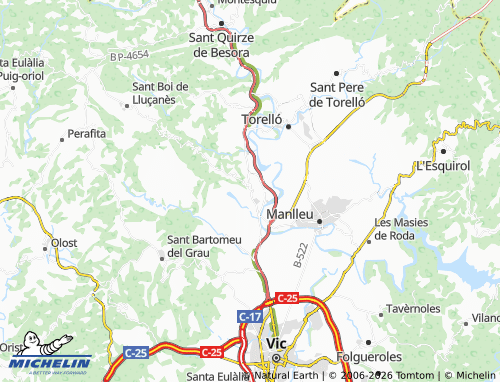 Carte MICHELIN Sant Hipòlit de Voltregà - ViaMichelin