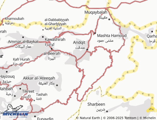 MICHELIN Qbaiyat map - ViaMichelin