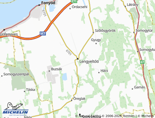 MICHELIN-Landkarte Lengyeltóti - ViaMichelin