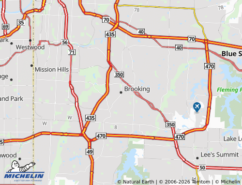 Mappa MICHELIN Brooking - ViaMichelin