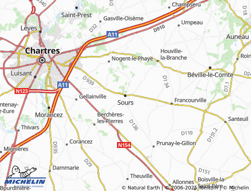 MICHELIN Sours map - ViaMichelin