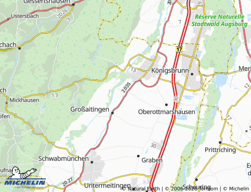Mapa MICHELIN Wehringen - ViaMichelin