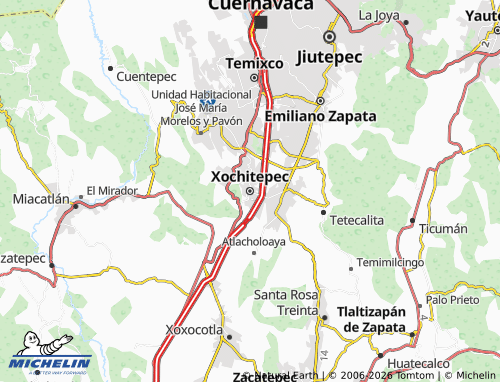 Mapa MICHELIN Xochitepec - ViaMichelin