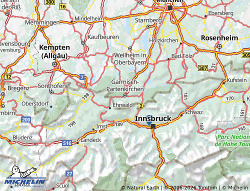 MICHELIN Garmisch-Partenkirchen map - ViaMichelin