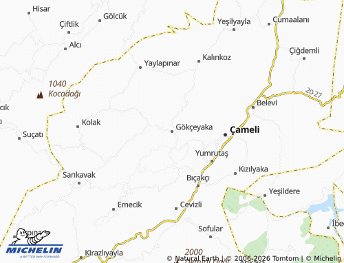 MICHELIN Gökçeyaka map - ViaMichelin