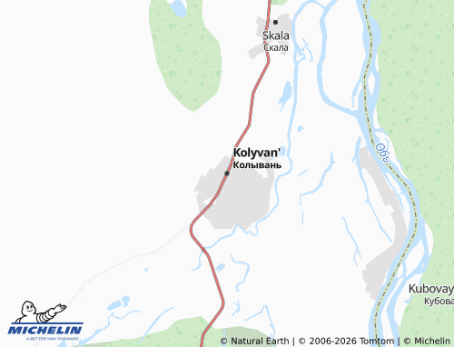 MICHELIN-Landkarte Kolyvan' - ViaMichelin