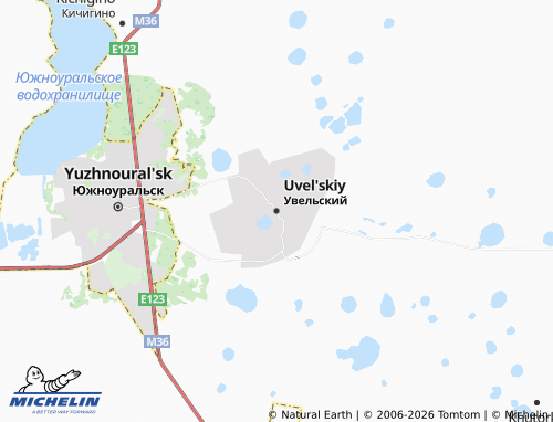 MICHELIN-Landkarte Uvel'skiy - ViaMichelin
