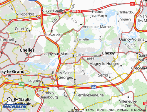 MICHELIN Lagny-sur-Marne map - ViaMichelin