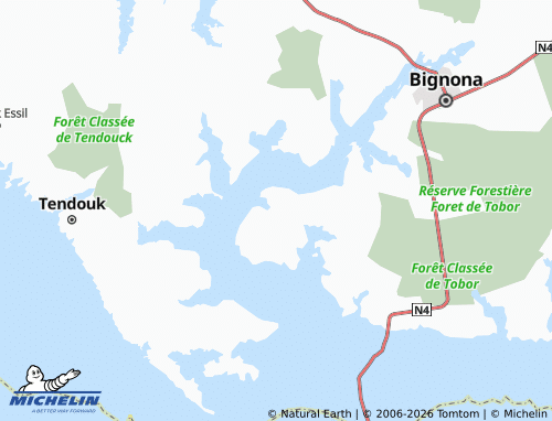 MICHELIN Niamone map - ViaMichelin