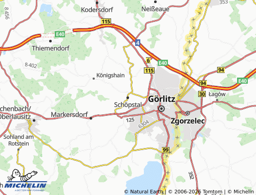 MICHELIN-Landkarte Schöpstal - ViaMichelin