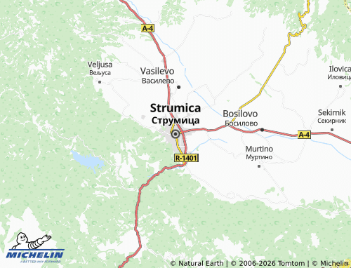 MICHELIN Strumica map - ViaMichelin