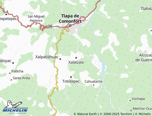 MICHELIN Xalatzala map - ViaMichelin