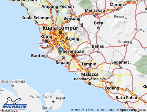 Mappa MICHELIN Negeri Sembilan - ViaMichelin