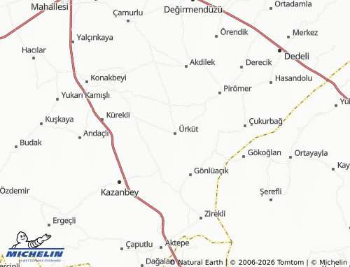 MICHELIN Ürküt map - ViaMichelin
