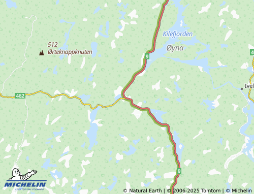 MICHELIN Hægelandskrossen map - ViaMichelin