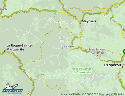 Mappa MICHELIN Lanuéjols - ViaMichelin