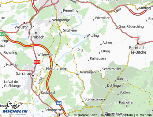 Mapa MICHELIN Hutting - ViaMichelin