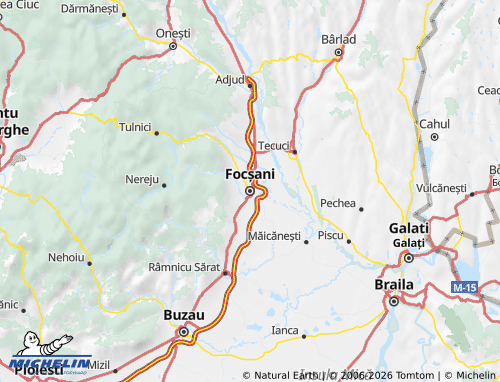 Mappa MICHELIN Vrancea - ViaMichelin