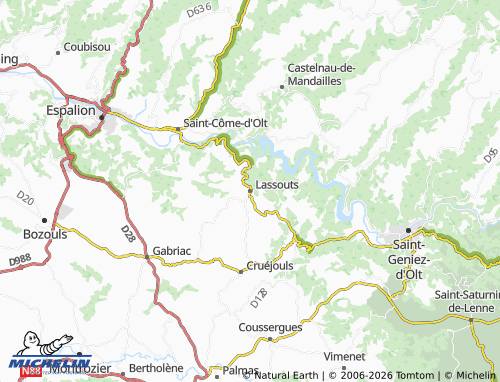 Mappa MICHELIN Lassouts - ViaMichelin
