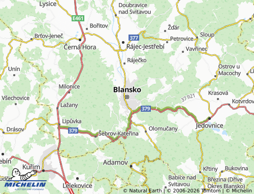Mappa MICHELIN Blansko - ViaMichelin