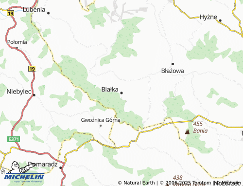 MICHELIN Białka map - ViaMichelin