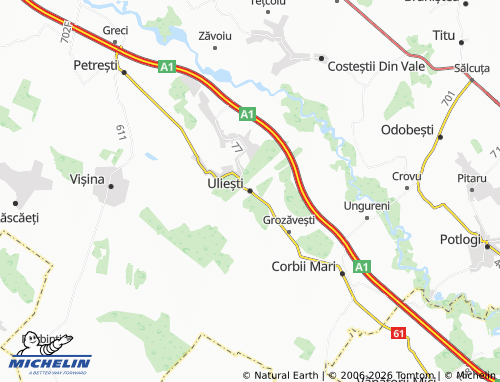 MICHELIN Uliești map - ViaMichelin