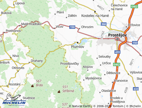 Mappa MICHELIN Krumsín - ViaMichelin