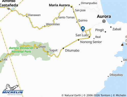 Mapa MICHELIN Ditumabo - ViaMichelin