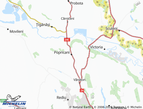 MICHELIN Popricani map - ViaMichelin
