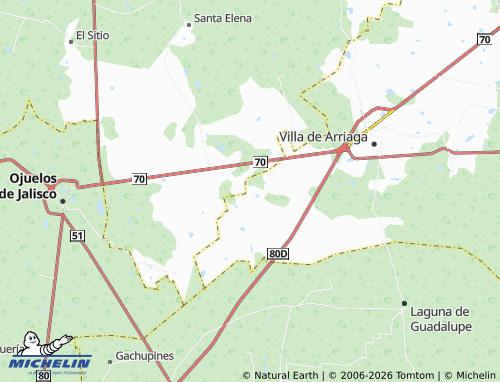 Mapa MICHELIN Agua Gorda - ViaMichelin