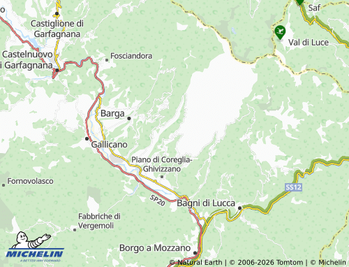 Kaart MICHELIN Coreglia Antelminelli - ViaMichelin