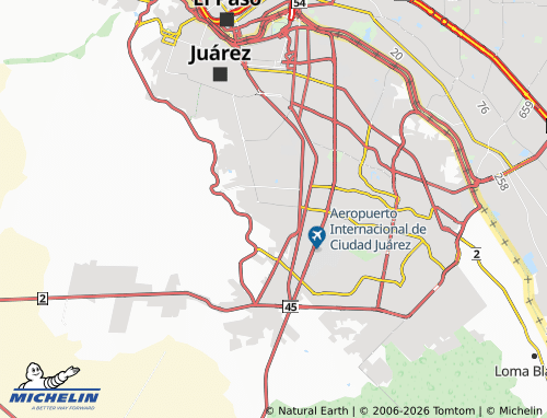 Mapa MICHELIN Americano - ViaMichelin