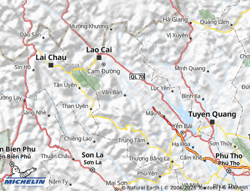MICHELIN Văn Bàn map - ViaMichelin