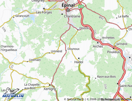 Mappa MICHELIN Dounoux - ViaMichelin