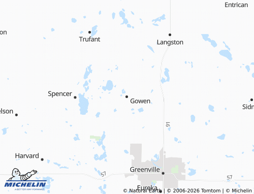 Mappa MICHELIN Gowen - ViaMichelin