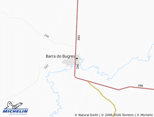 Carte MICHELIN Barra do Bugres - ViaMichelin