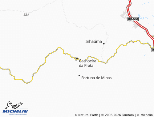 MICHELIN Cachoeira da Prata map - ViaMichelin
