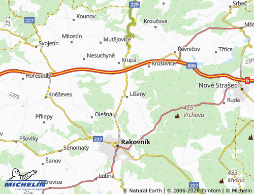 Mappa MICHELIN Lišany - ViaMichelin