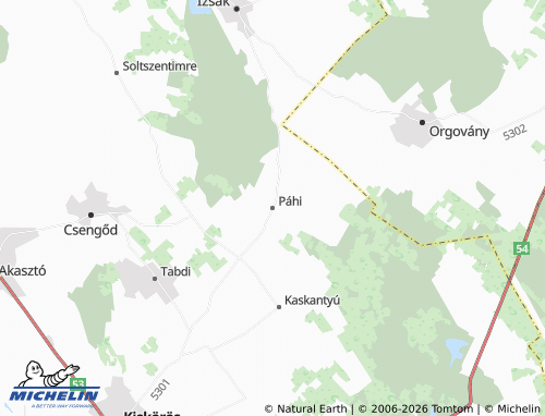 MICHELIN Páhi map - ViaMichelin
