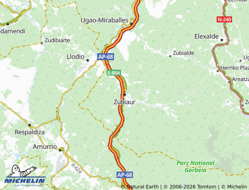 MICHELIN Zubiaur map - ViaMichelin