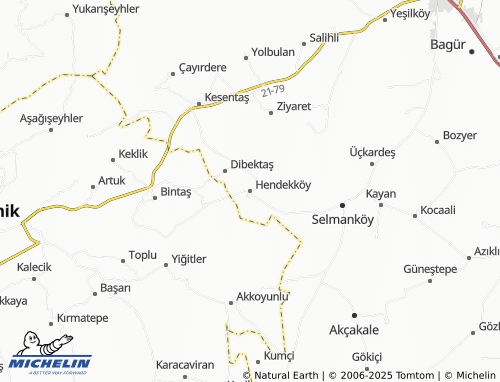 MICHELIN Hendekköy map - ViaMichelin