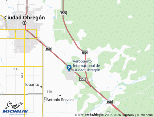MICHELIN Tesopobampo map - ViaMichelin